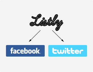 Easily share your lists with your family and friends via email, Facebook or Twitter.